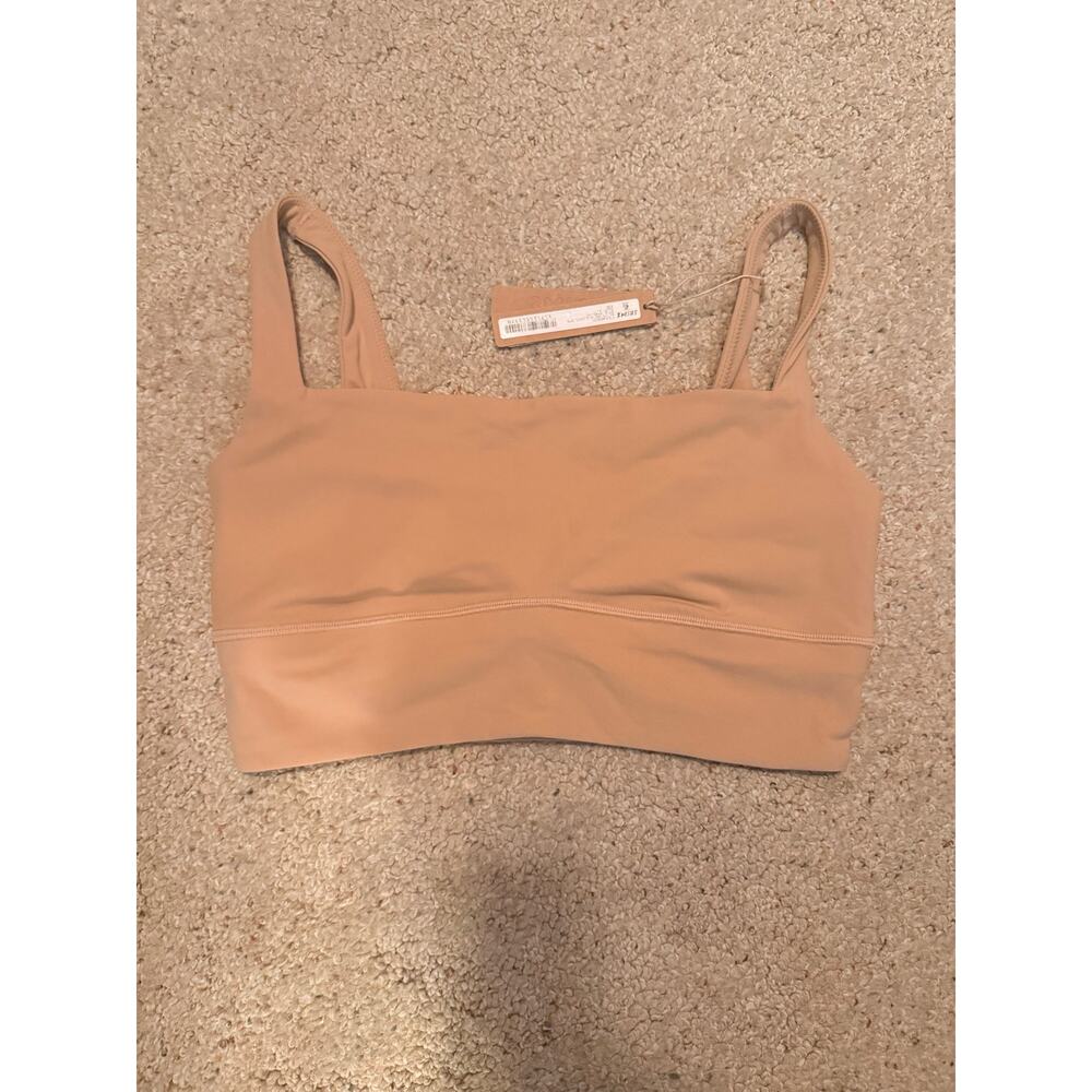 NWT Skims Fits Everybody Square Neck Longline Bralette Size Medium Color Clay